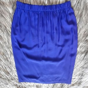 Vintage Navy Blue Pencil Skirt EUC Sz 14 Made USA